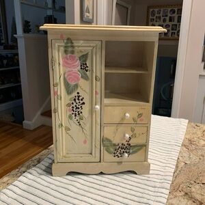 Vintage Painted Doll Armoire